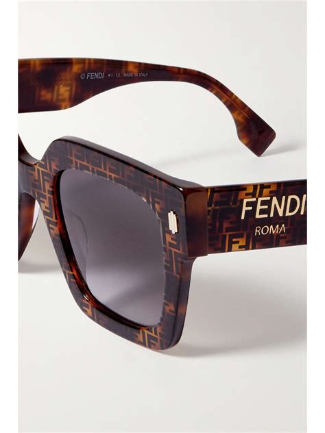 fendi square-frame acetate sunglasses black|Women's Designer Sunglasses .